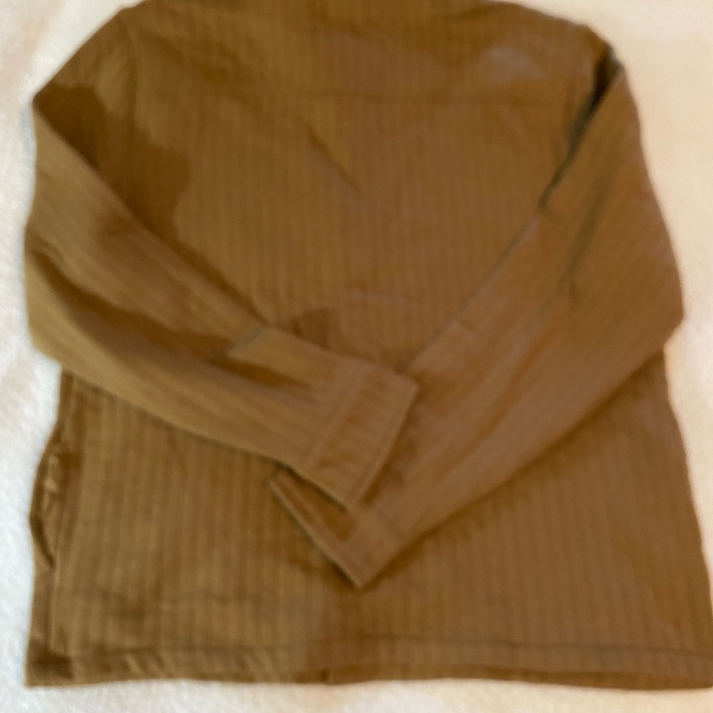 Brown Lightweight Shirt Jacket with Quilted Design Size Medium.  NWT - Picture 7 of 12